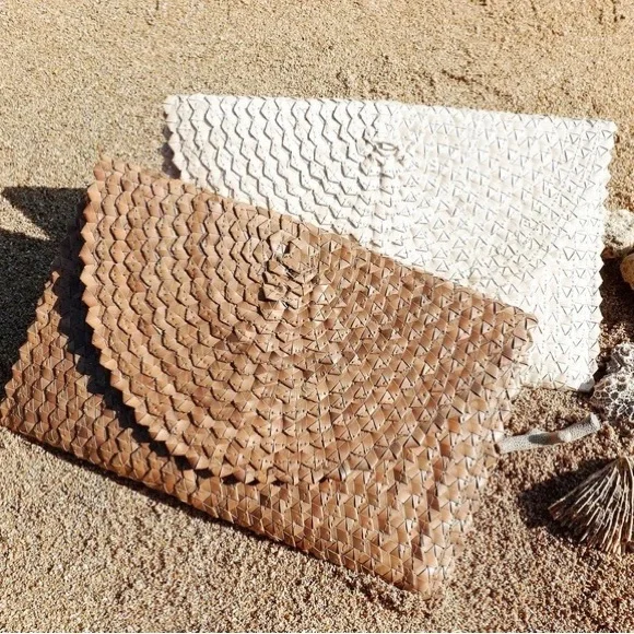 ✨ENVELOPE STRAW PURSE✨✨NATURAL - Picture 5 of 12